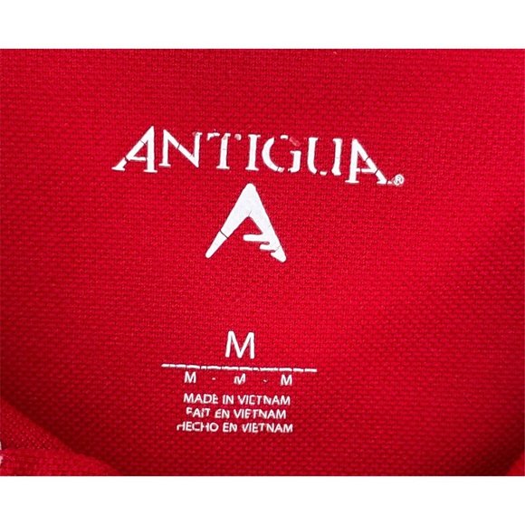 Georgia Bulldogs UGA Dawgs Red Short Sleeve Polo Shirt Men’s Medium Antigua - Picture 4 of 4